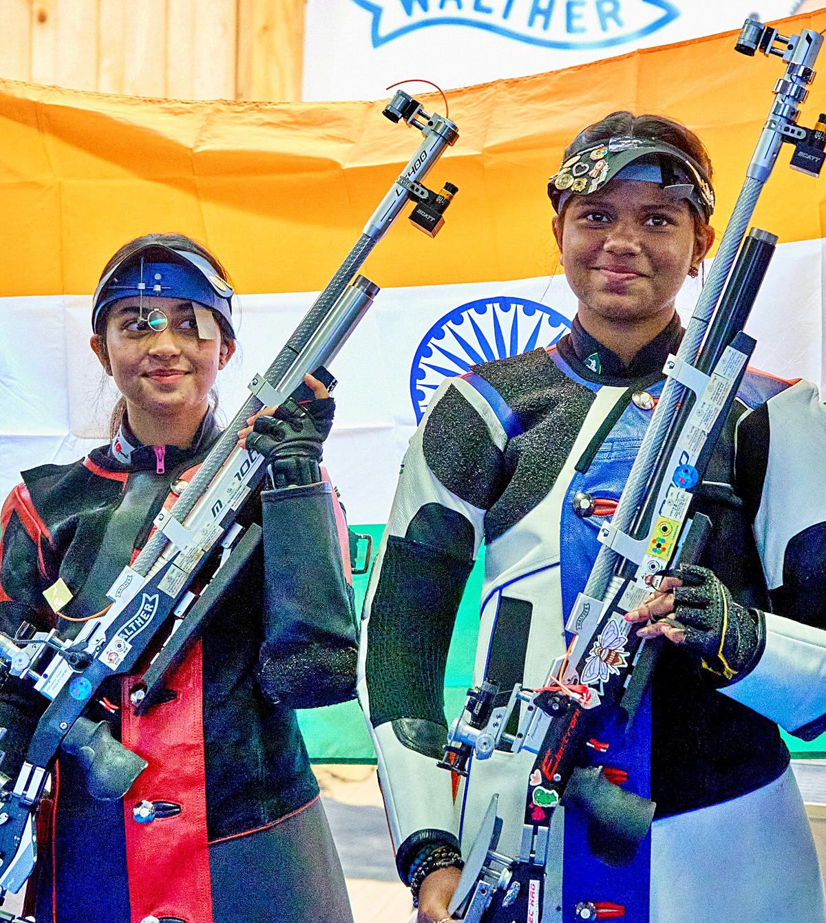 Shambhavi and Ojasvi Thakur at the issf junior world cup