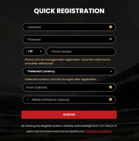 12bet cricket india register