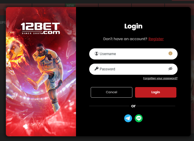 12bet login page
