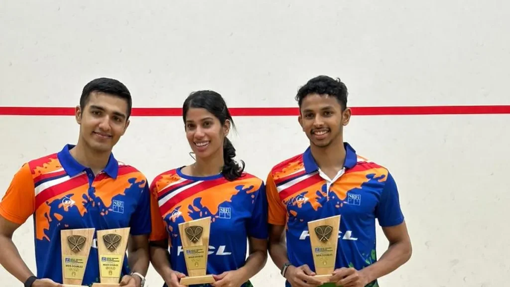 India Shines at Asian Squash Doubles Championships with Triple Gold