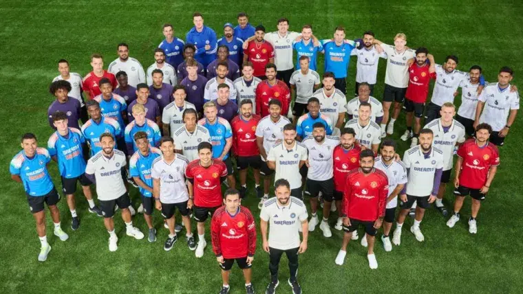 Indian Cricket Team Meets Manchester United Stars