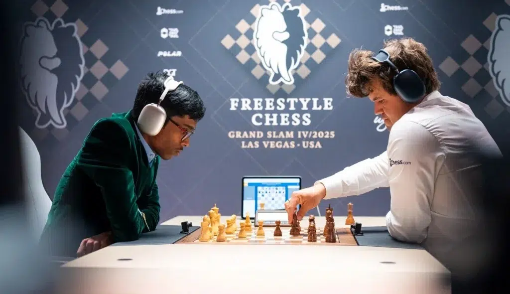 Praggnanandhaa Stuns Carlsen Twice at Las Vegas Freestyle Chess